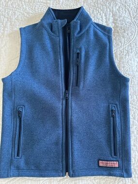 Vineyard Vines Blue Performance Fleece Vest boys 8-10 S